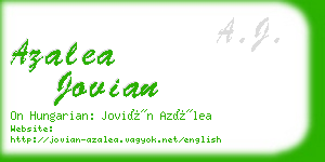 azalea jovian business card
